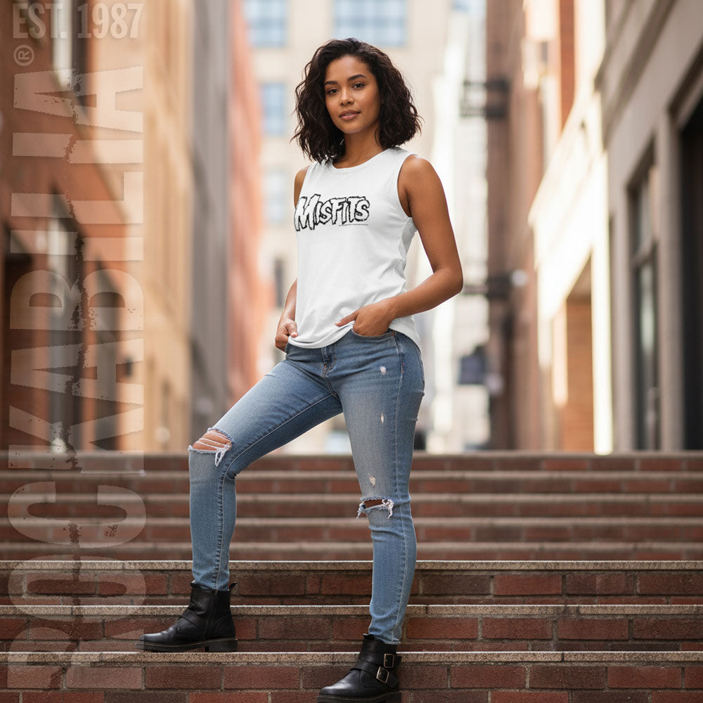 Misfits Logo Outline Womens Tank Alt 2