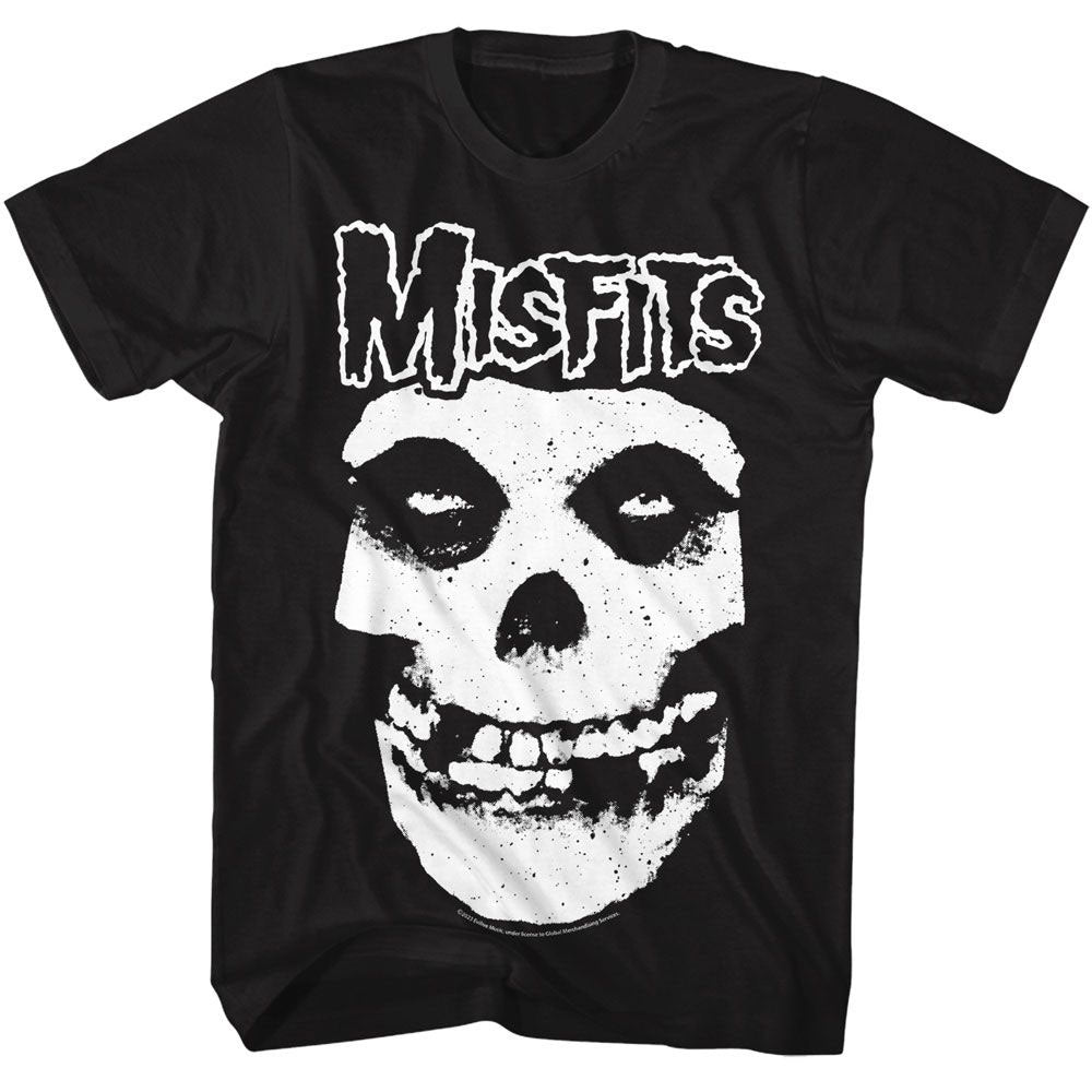 Misfits Logo Outline Skull T-shirt Front