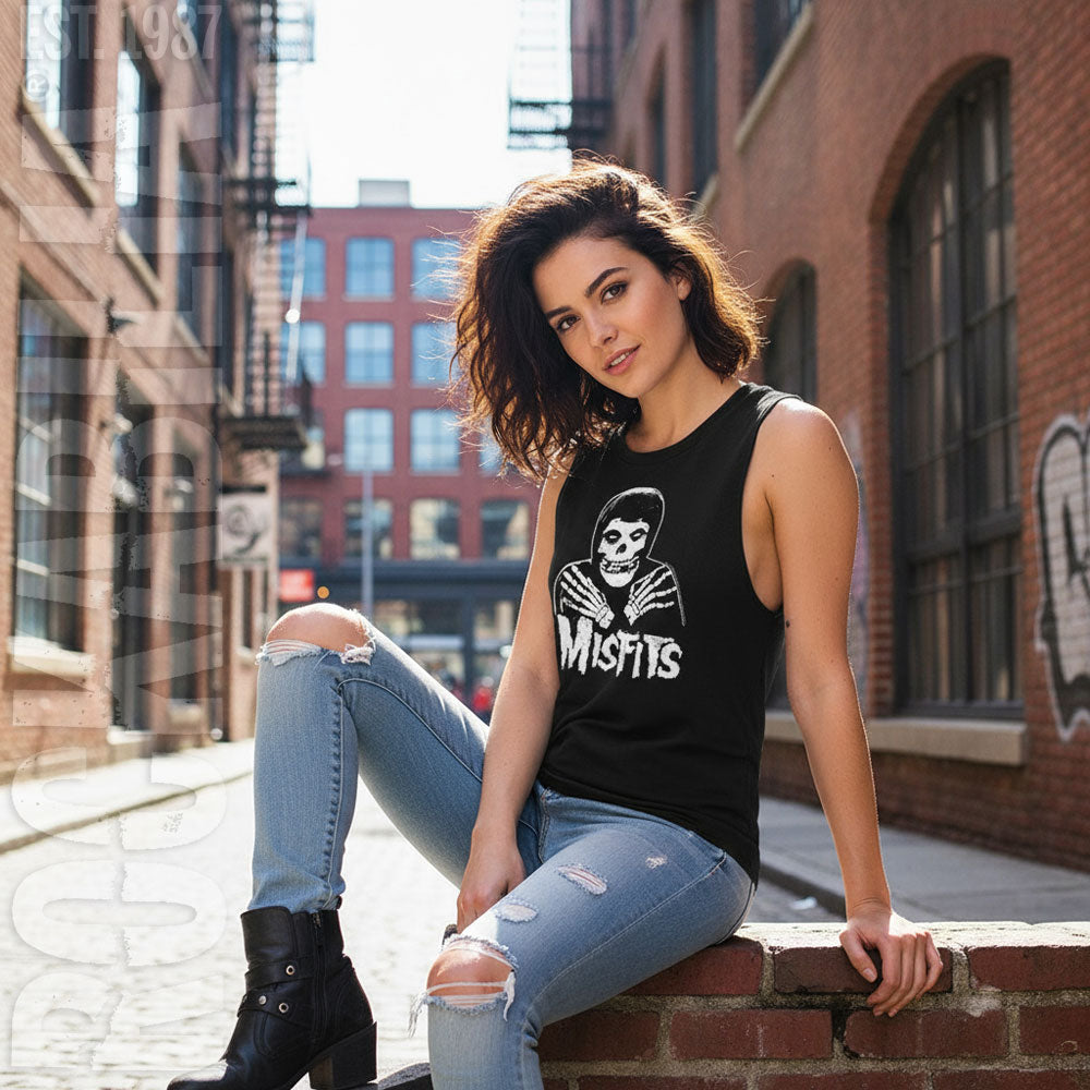 Misfits Skull Crossed Arms Womens Tank