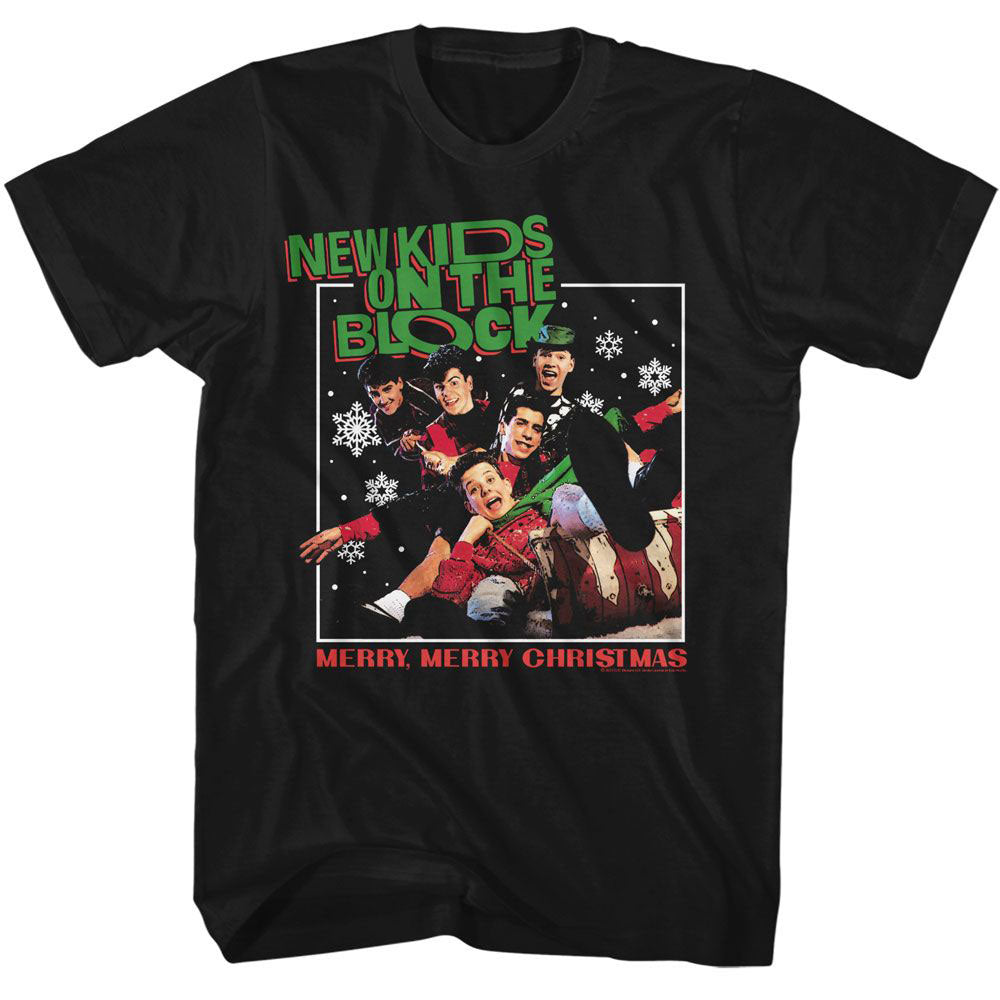 New Kids On The Block Nkotb Merry Merry Christmas T-shirt Front