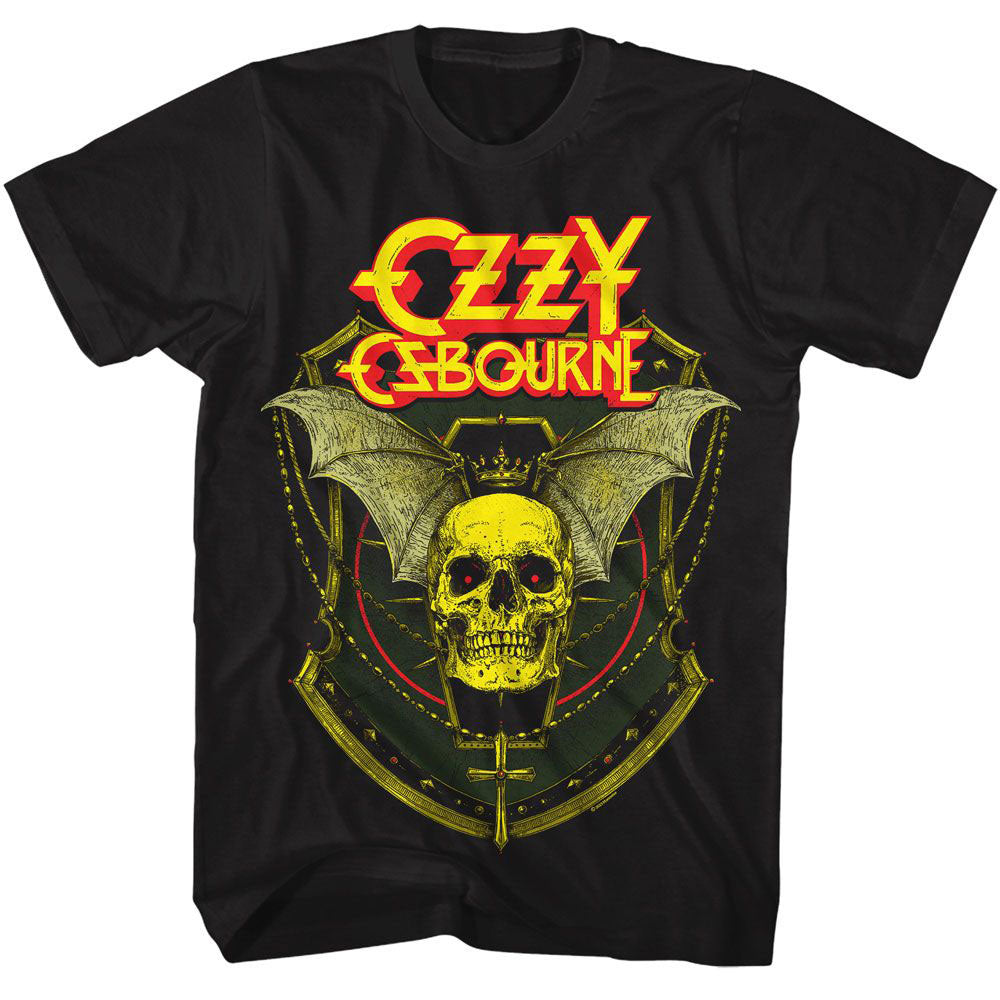 Ozzy Osbourne Ozzy Crowned Skull Winged T-shirt Front