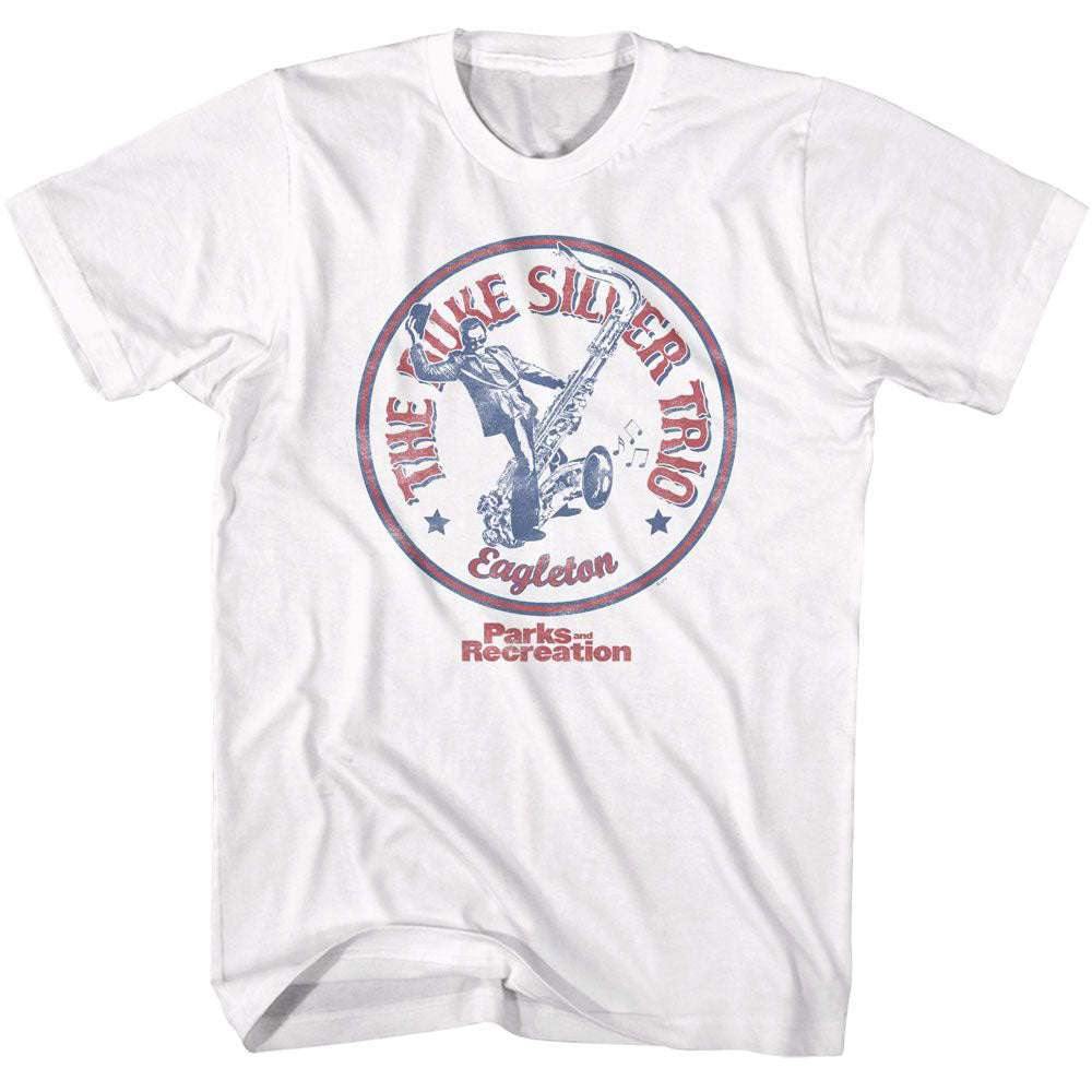 Parks And Recreation Duke Silver Trio T-shirt Front