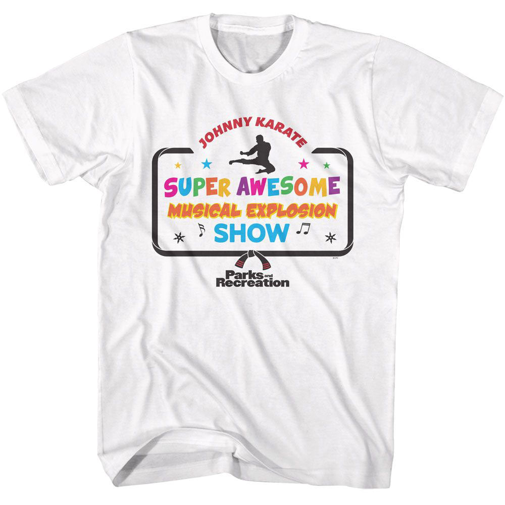 Parks And Recreation Johnny Karate Show Logo T-shirt Front