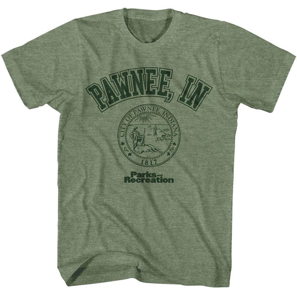 Parks And Recreation Pawnee In T-shirt Front