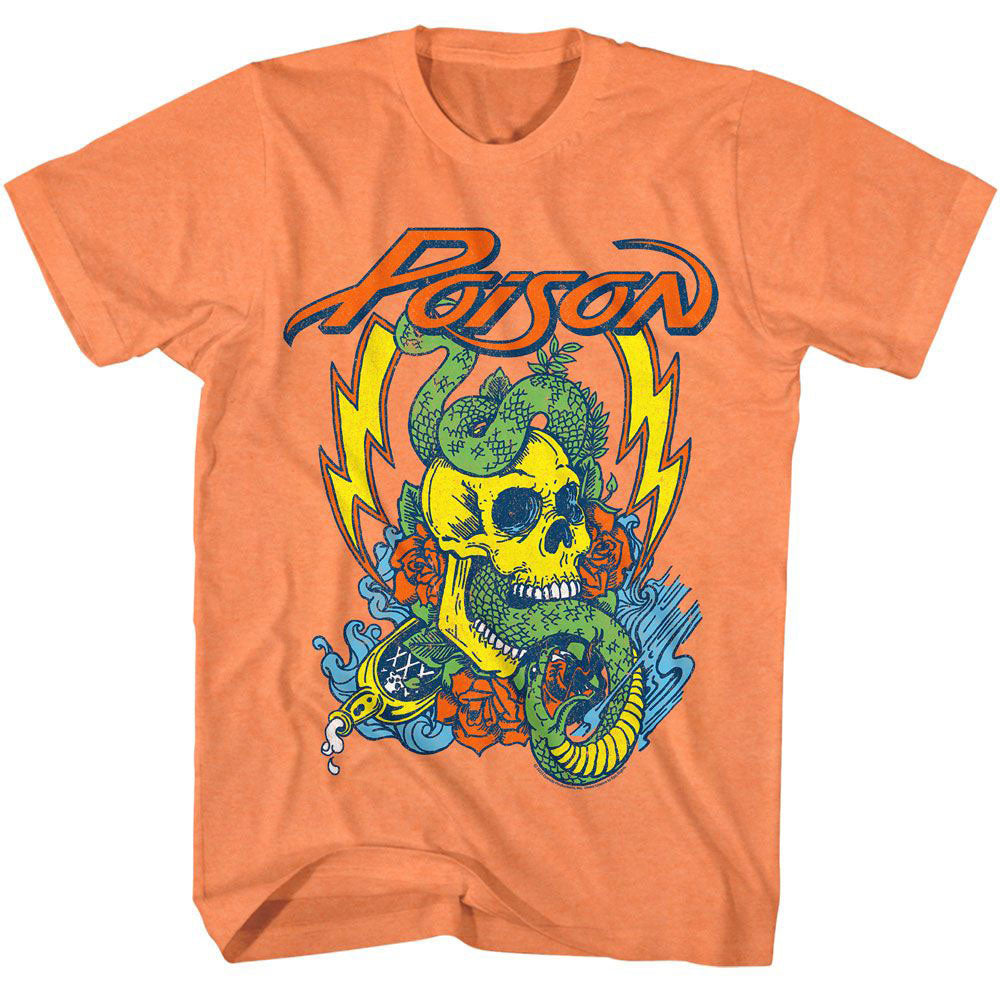 Poison Snake Skull T-shirt Front