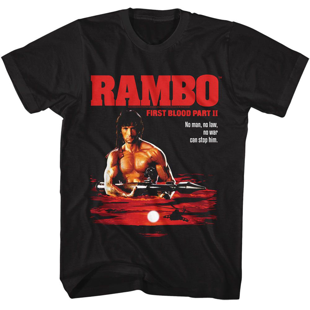 Rambo Cant Stop Him T-shirt Front