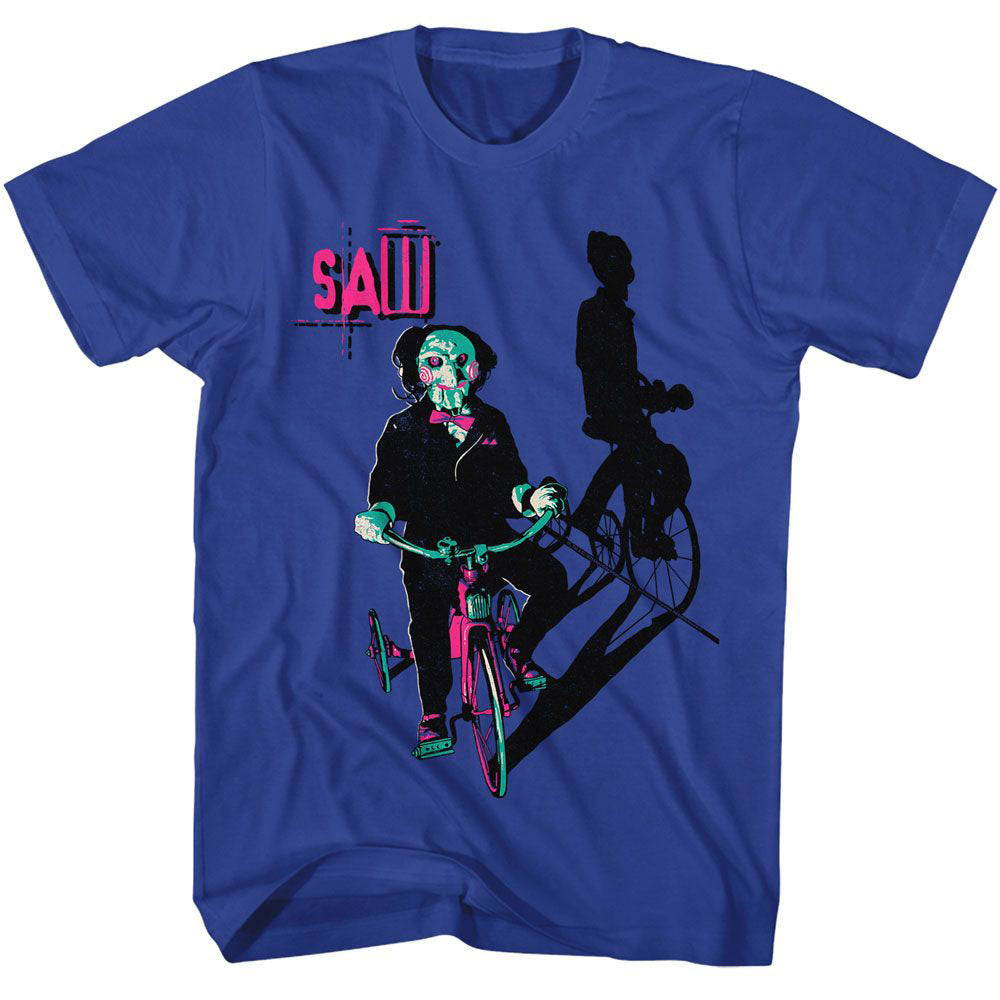 Saw Billy On Tricycle T-shirt Front