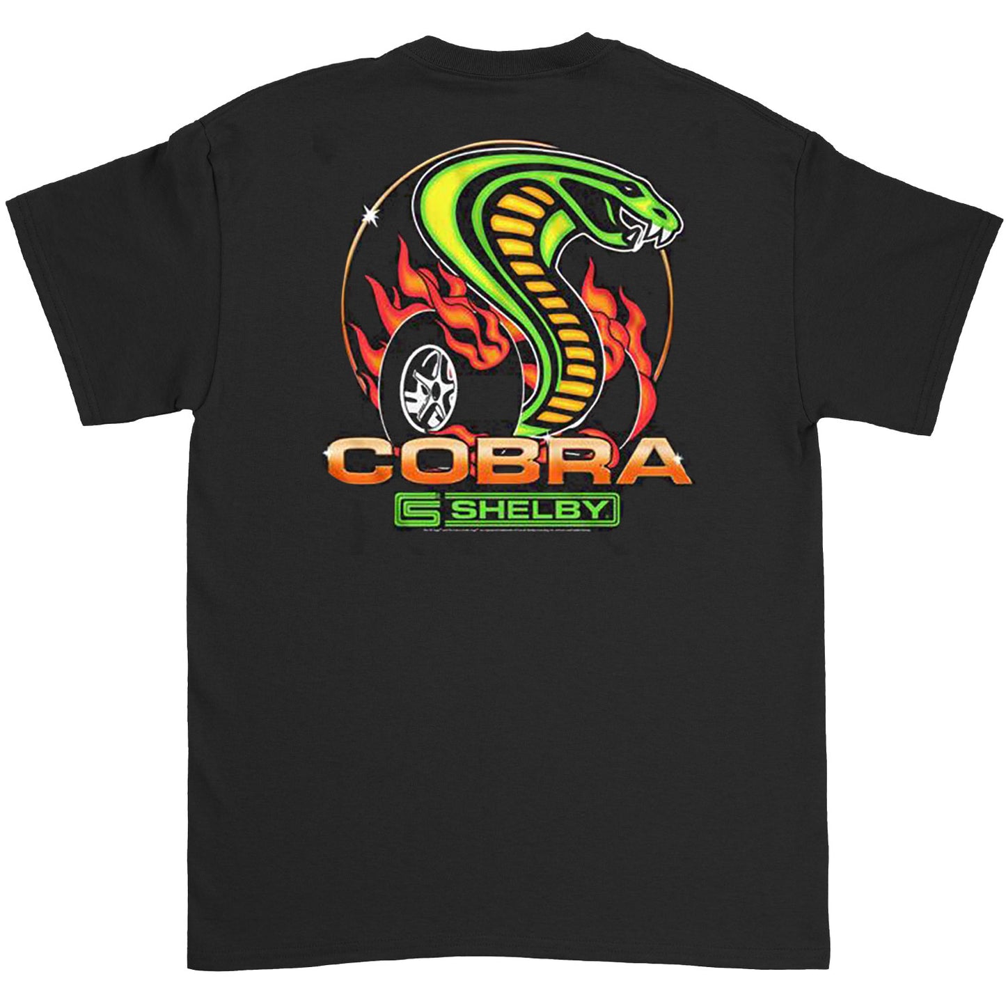 Carroll Shelby Shelby Dragon Snake Front And Back T-shirt Back