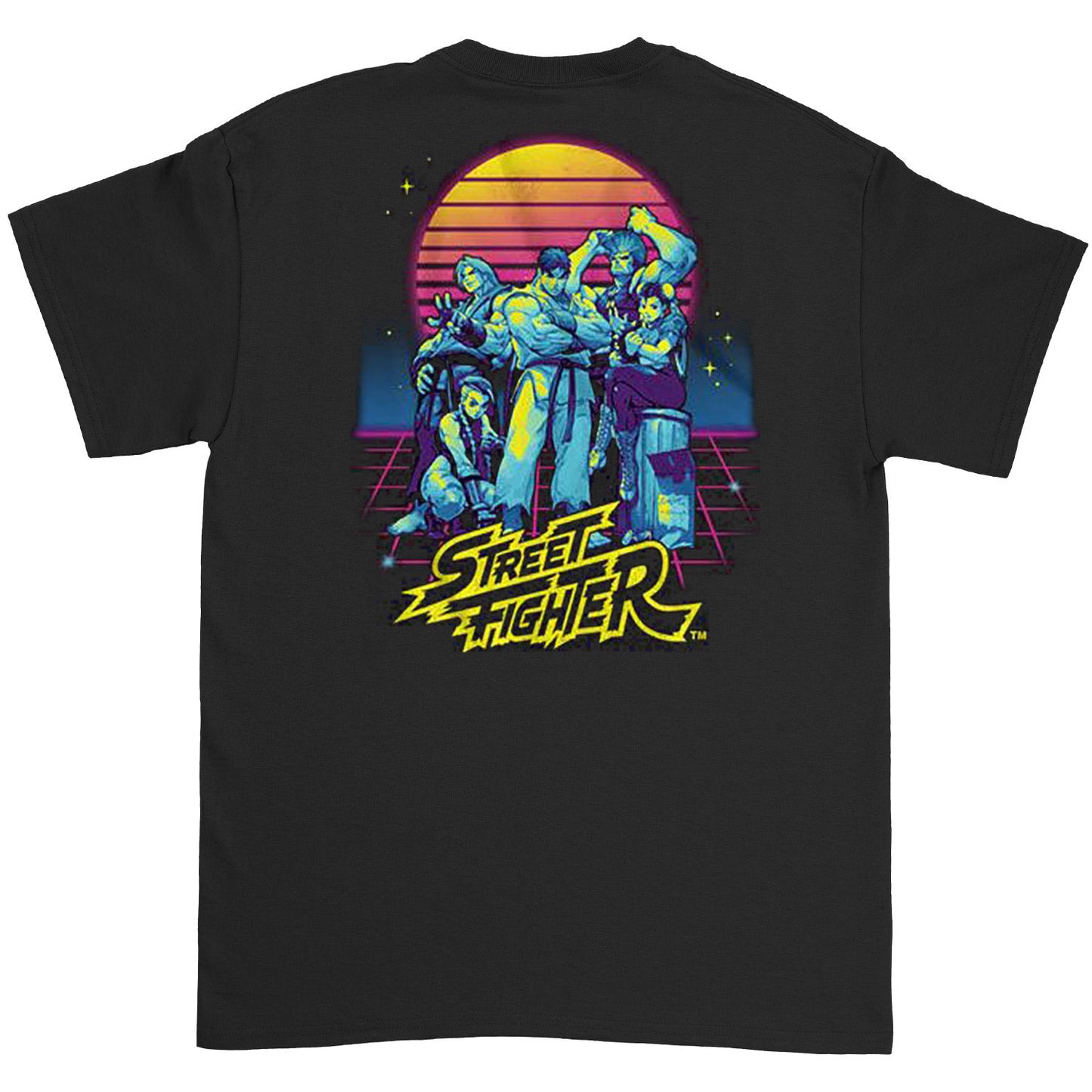 Street Fighter Synthwave Fighter 2 T-shirt Back