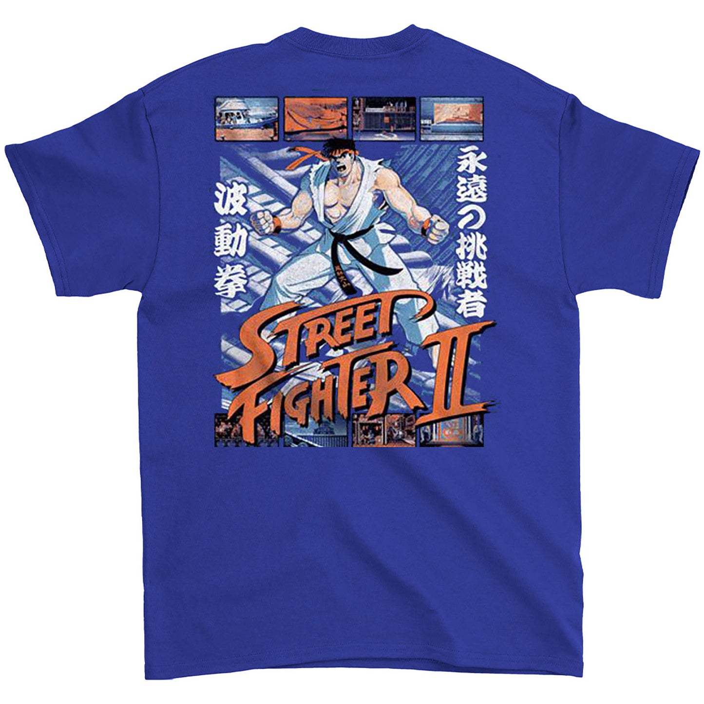 Street Fighter Street Fighter Ryu And Scenes Front And Back T-shirt