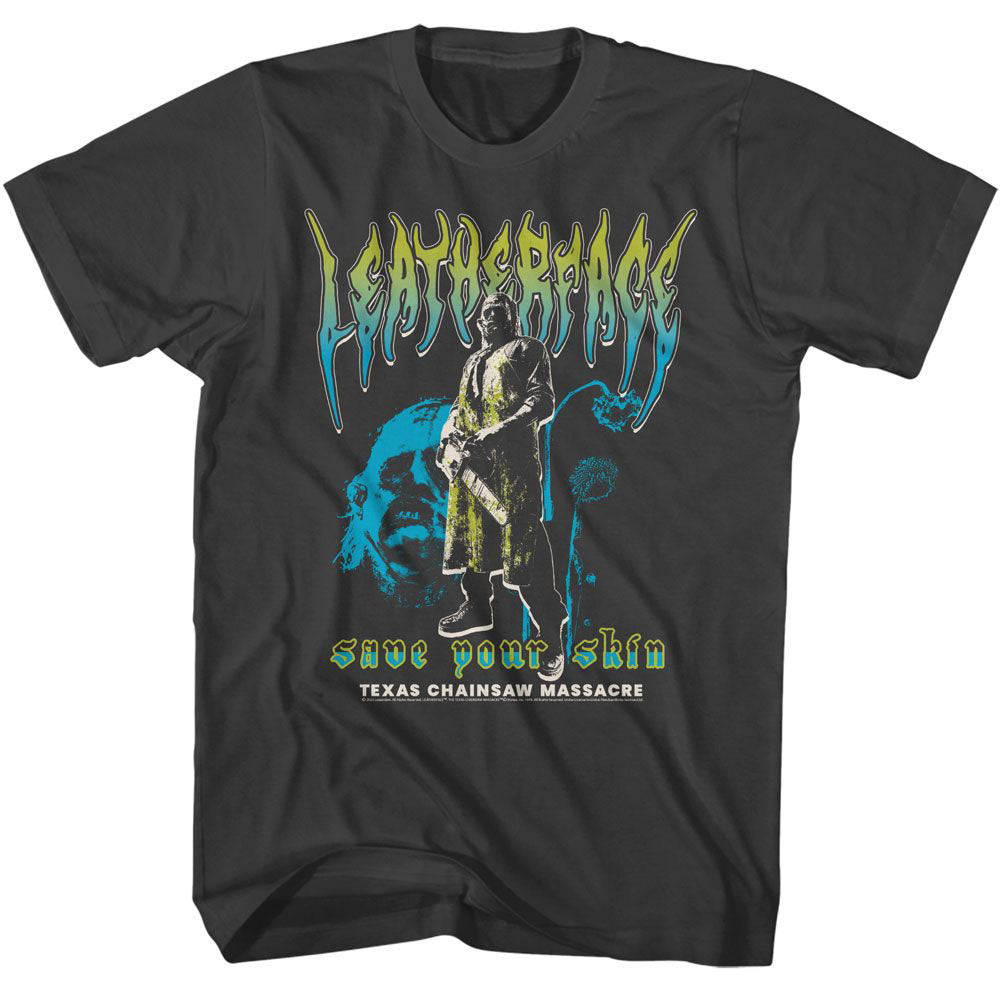 Texas Chainsaw Massacre Texas Chainsaw Gradient Text T-shirt Front