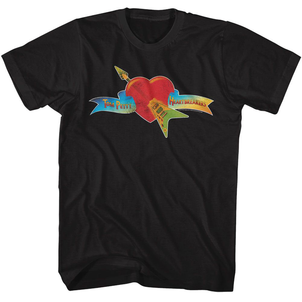 Tom Petty Heart And Banner T-shirt Front