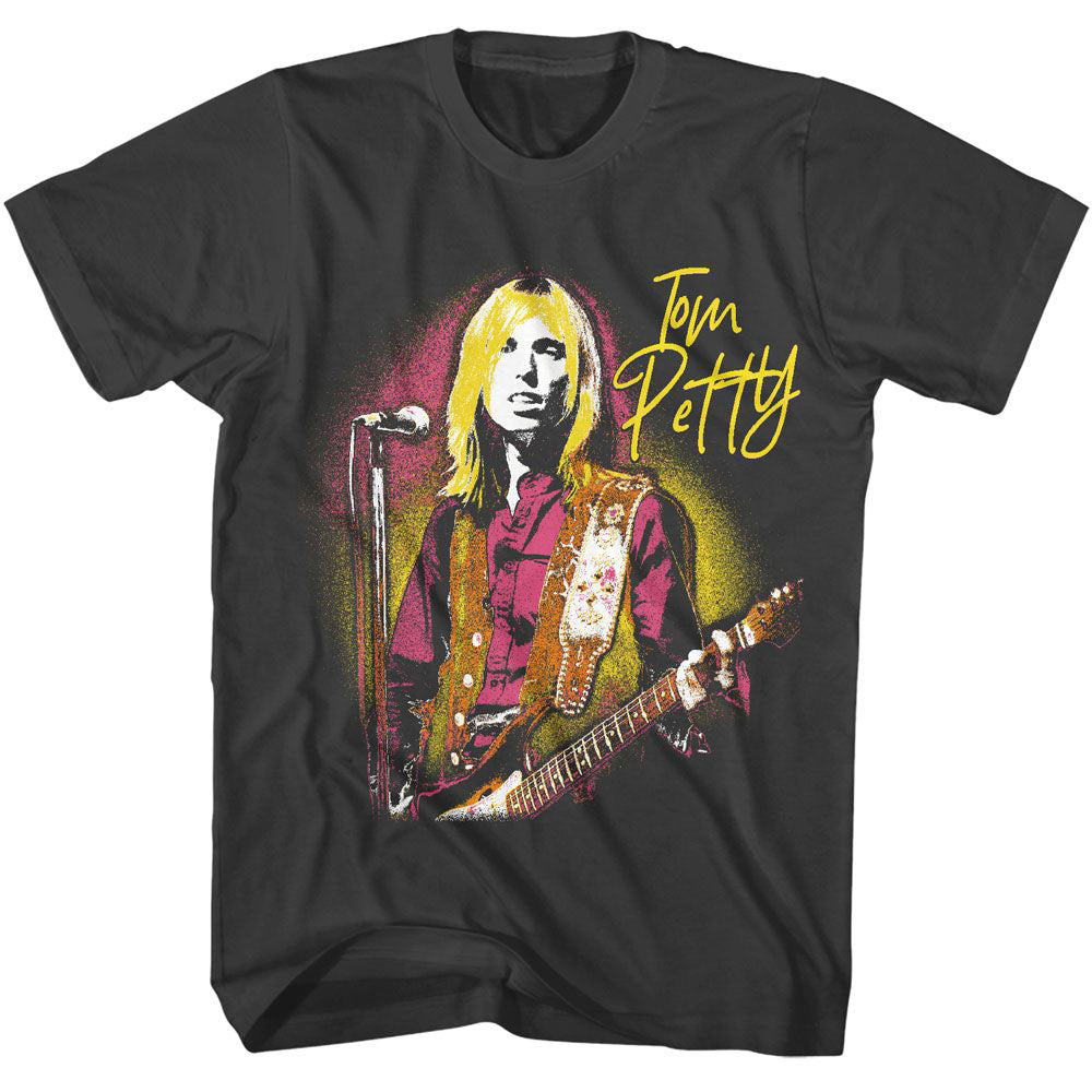 Tom Petty At The Mic T-shirt Front