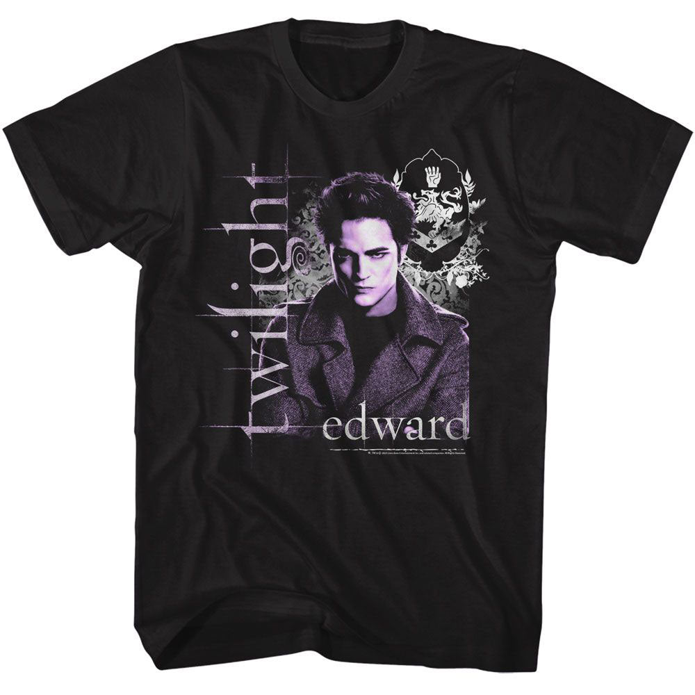 Twilight Edward And Crest T-shirt Front