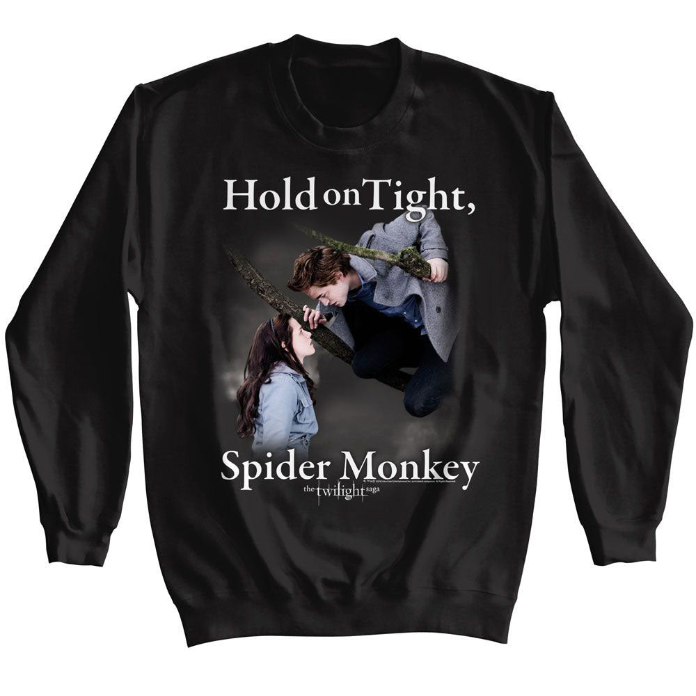 Twilight Hold On Spider Monkey Sweatshirt Front