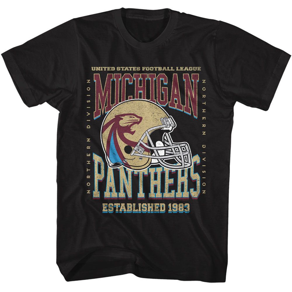 USFL Usfl Michigan Panthers T-shirt Front