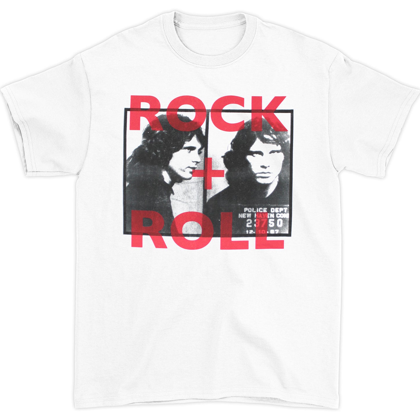 Rock + Roll Jim Morrison Mug Shot Slim Fit T-shirt