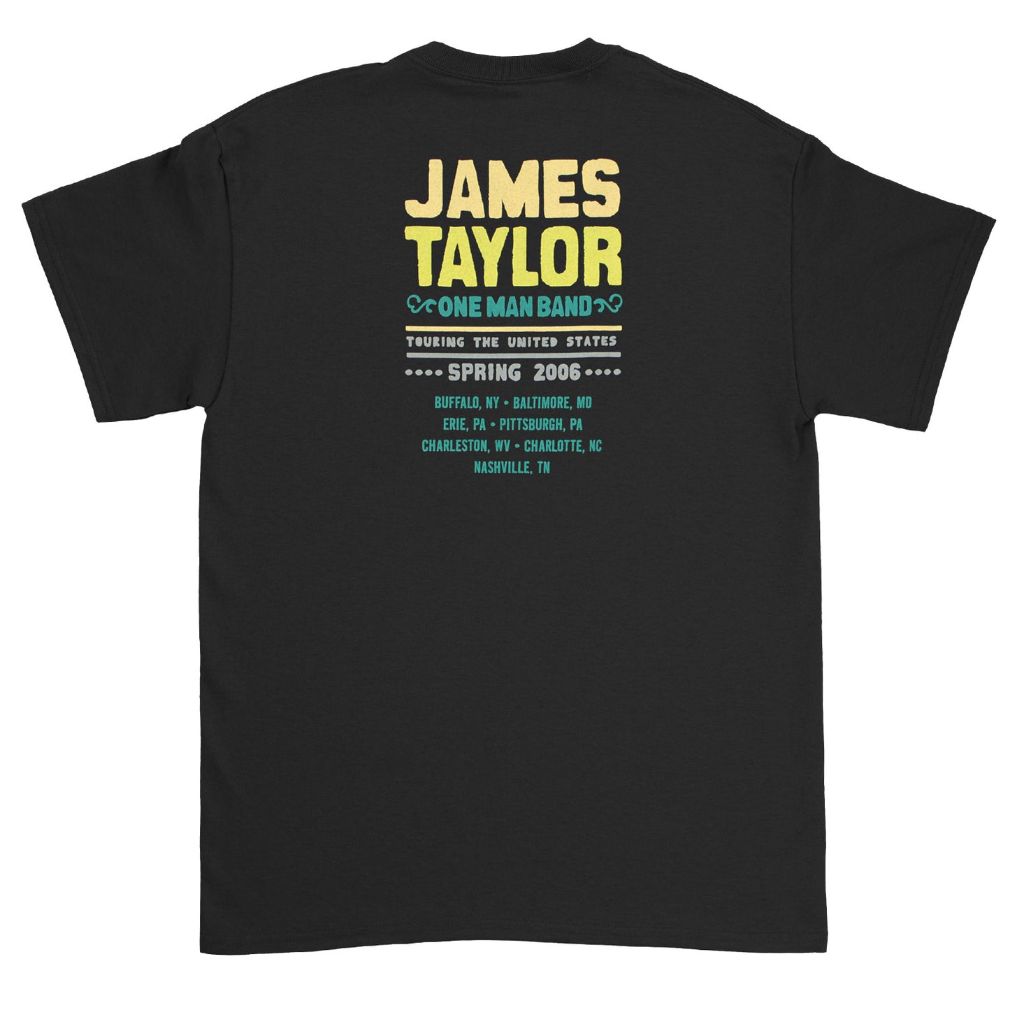 James Taylor One Man Band Tour T-shirt Back