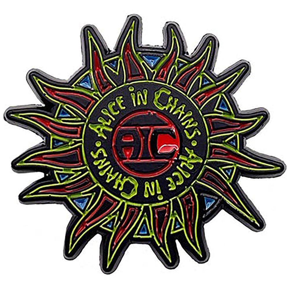 Alice In Chains Sun Logo Pewter Pin Badge Back