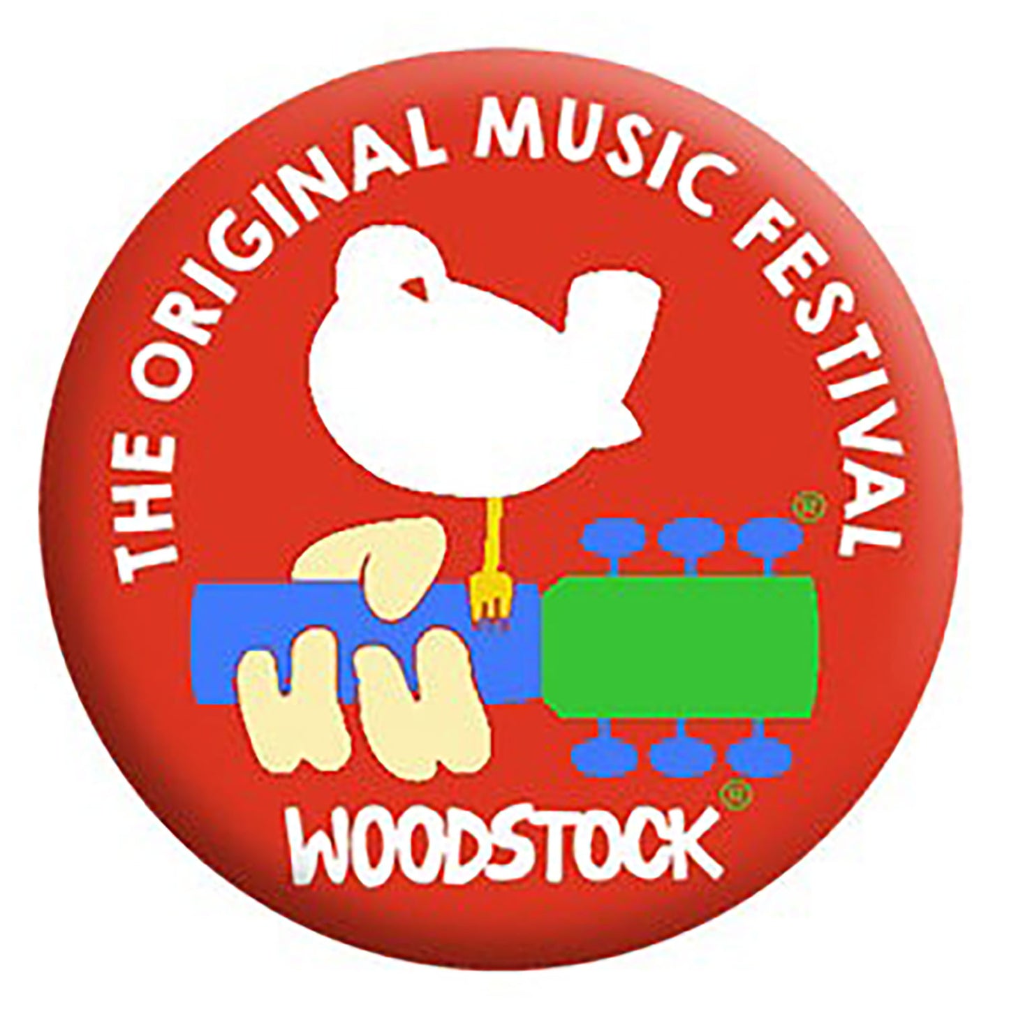 Woodstock Original Music Festival Button Front