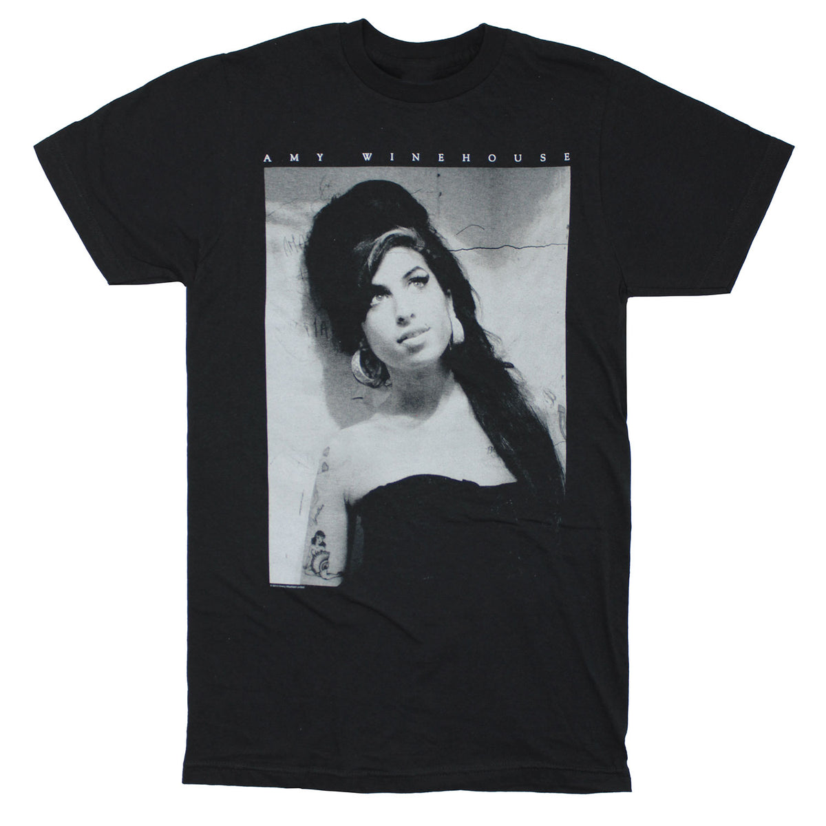 Amy Winehouse Black & White Boxed Photo Slim Fit T-shirt Front
