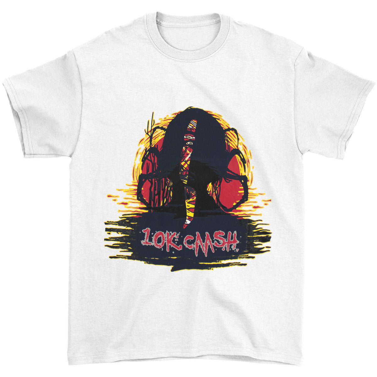 10k.Caash Face Art & Logo T-shirt Front