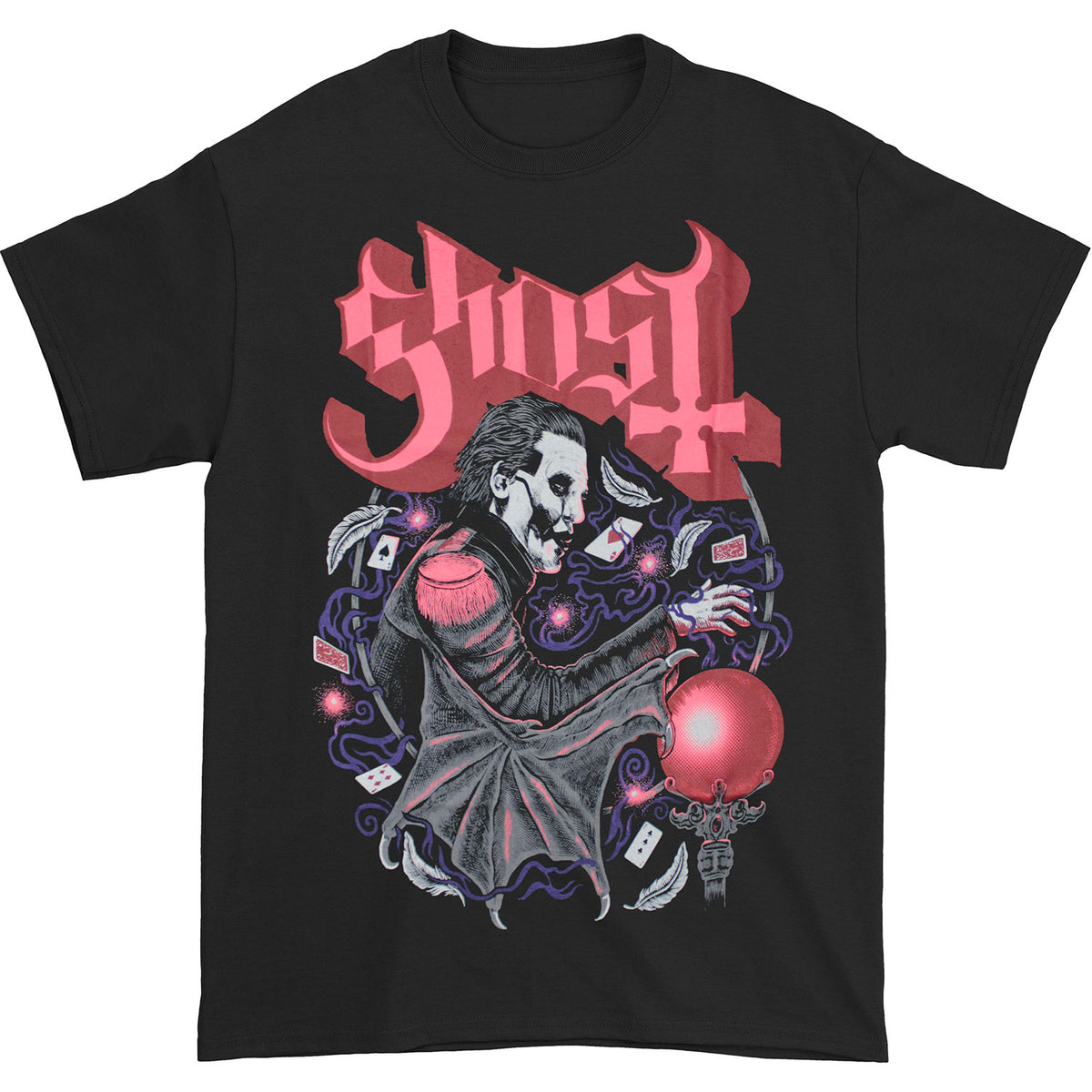 Ghost Papa Cards T-shirt Front