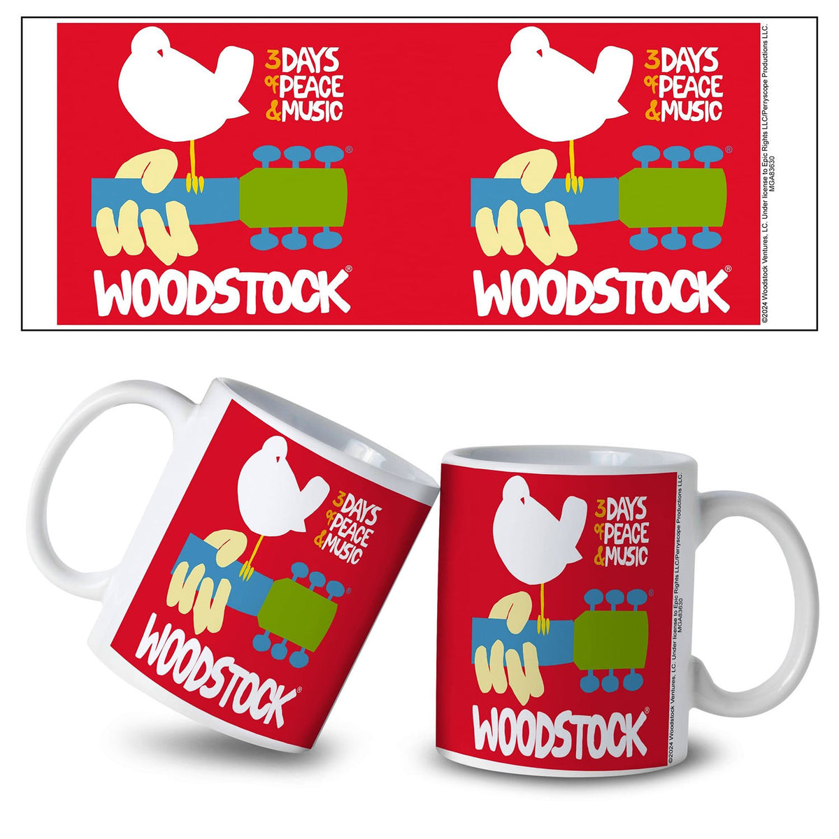 Woodstock Peace & Love Coffee Mug Front