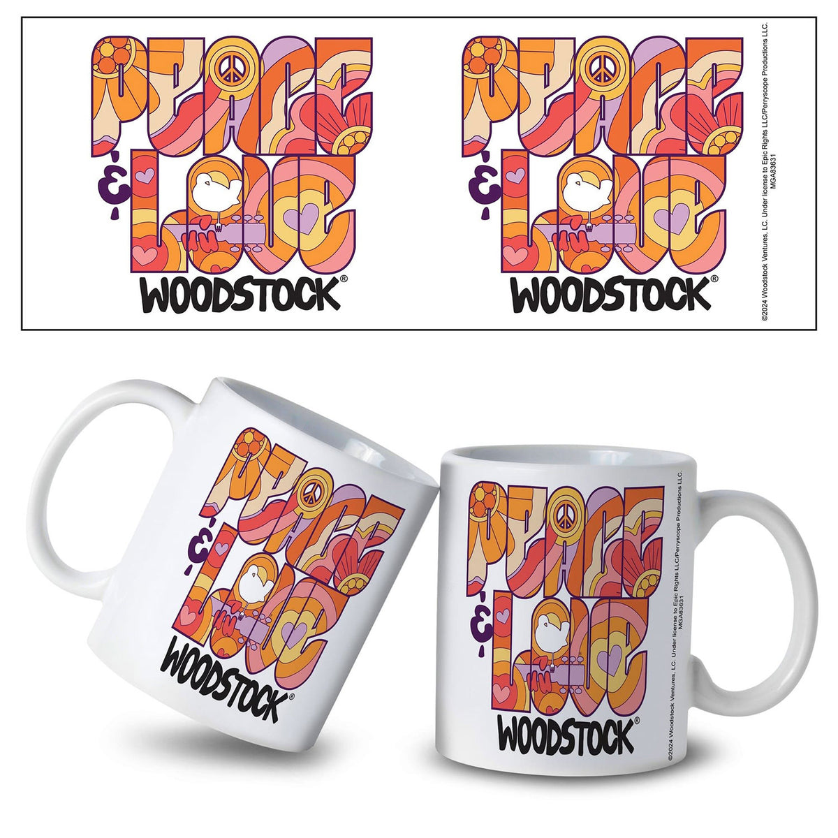 Woodstock Love Revolution Coffee Mug Front