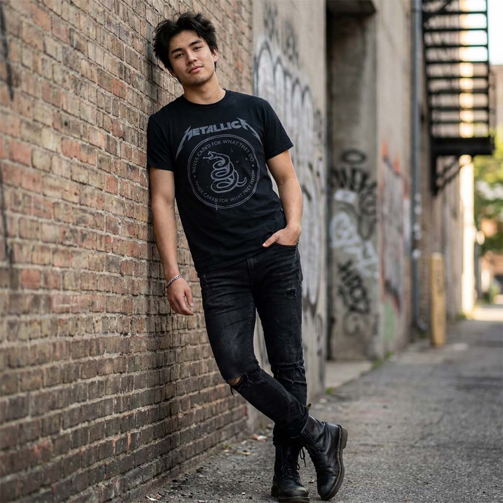 Metallica Snake Black T-shirt Alt 2
