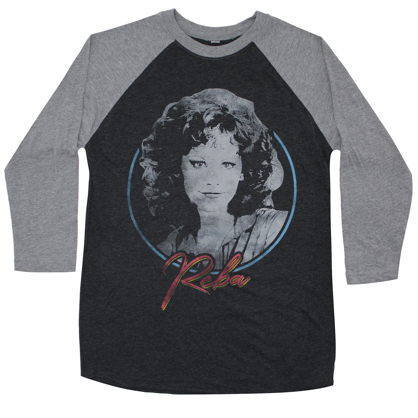 Reba Mcentire Retro Photo Raglan Baseball Jersey Front