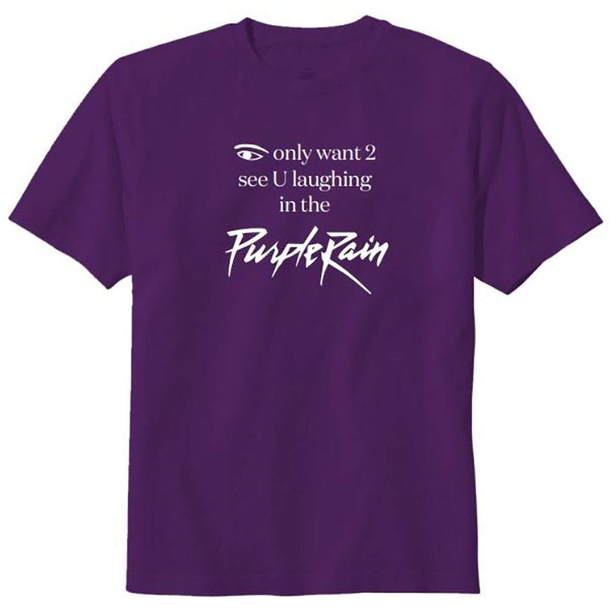 Prince Laughing In The Purple Rain Tee T-shirt Front