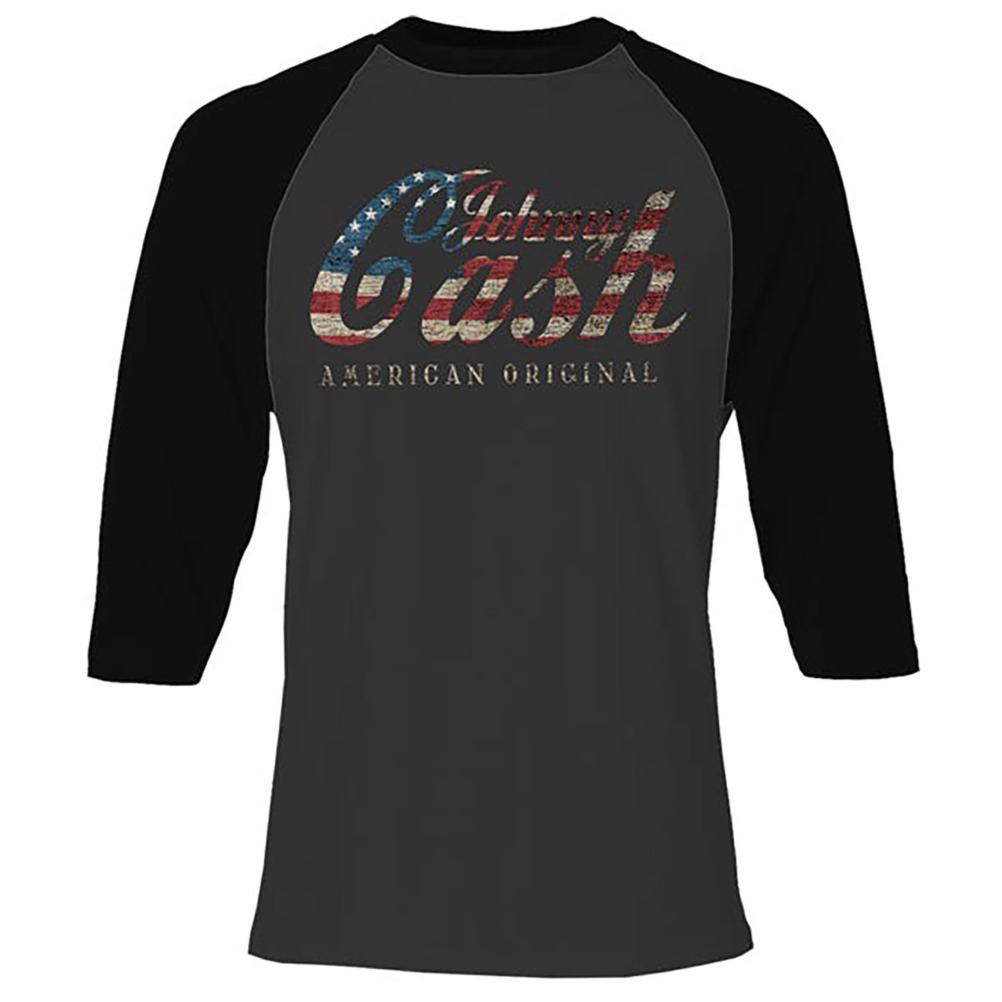 Johnny Cash American Original Raglan Baseball Jersey Front