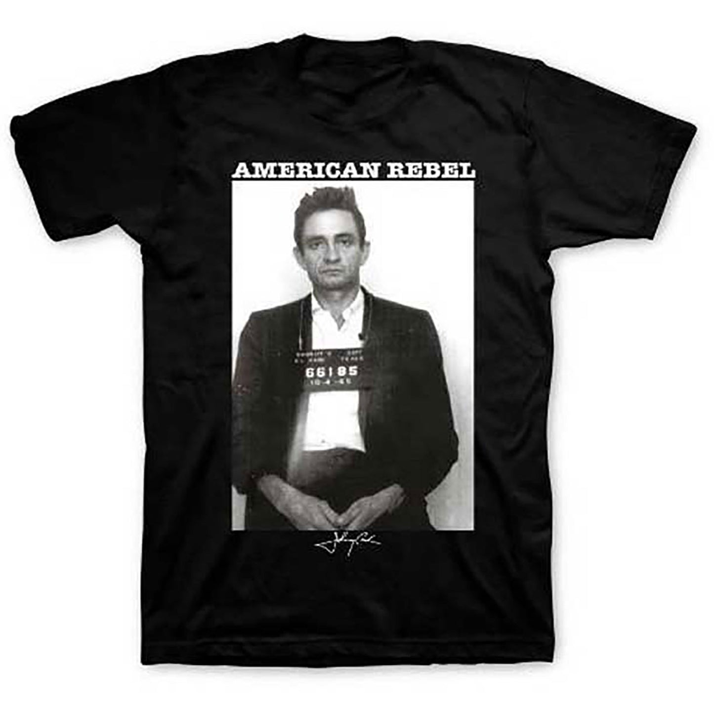 Johnny Cash Mug Shot T-shirt Front