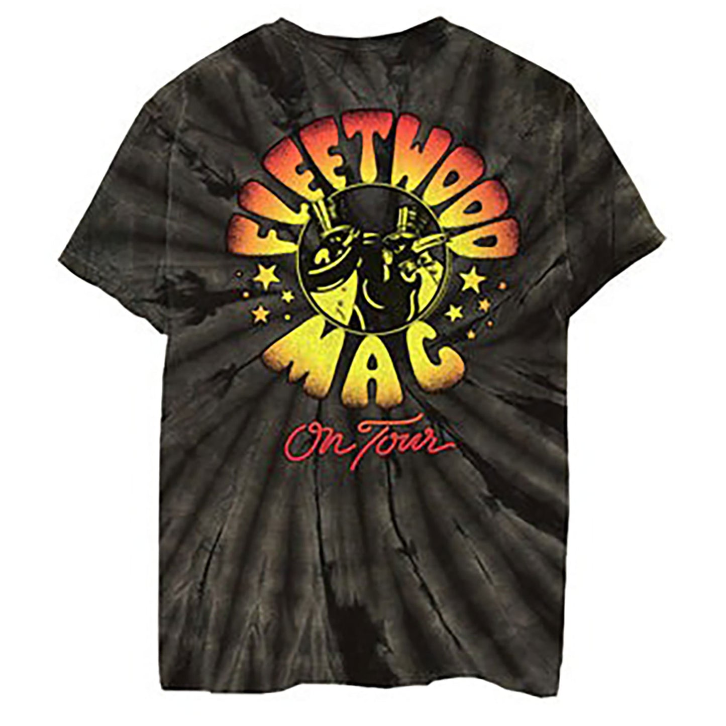 Fleetwood Mac On Tour Black Tie Dye T-shirt Back