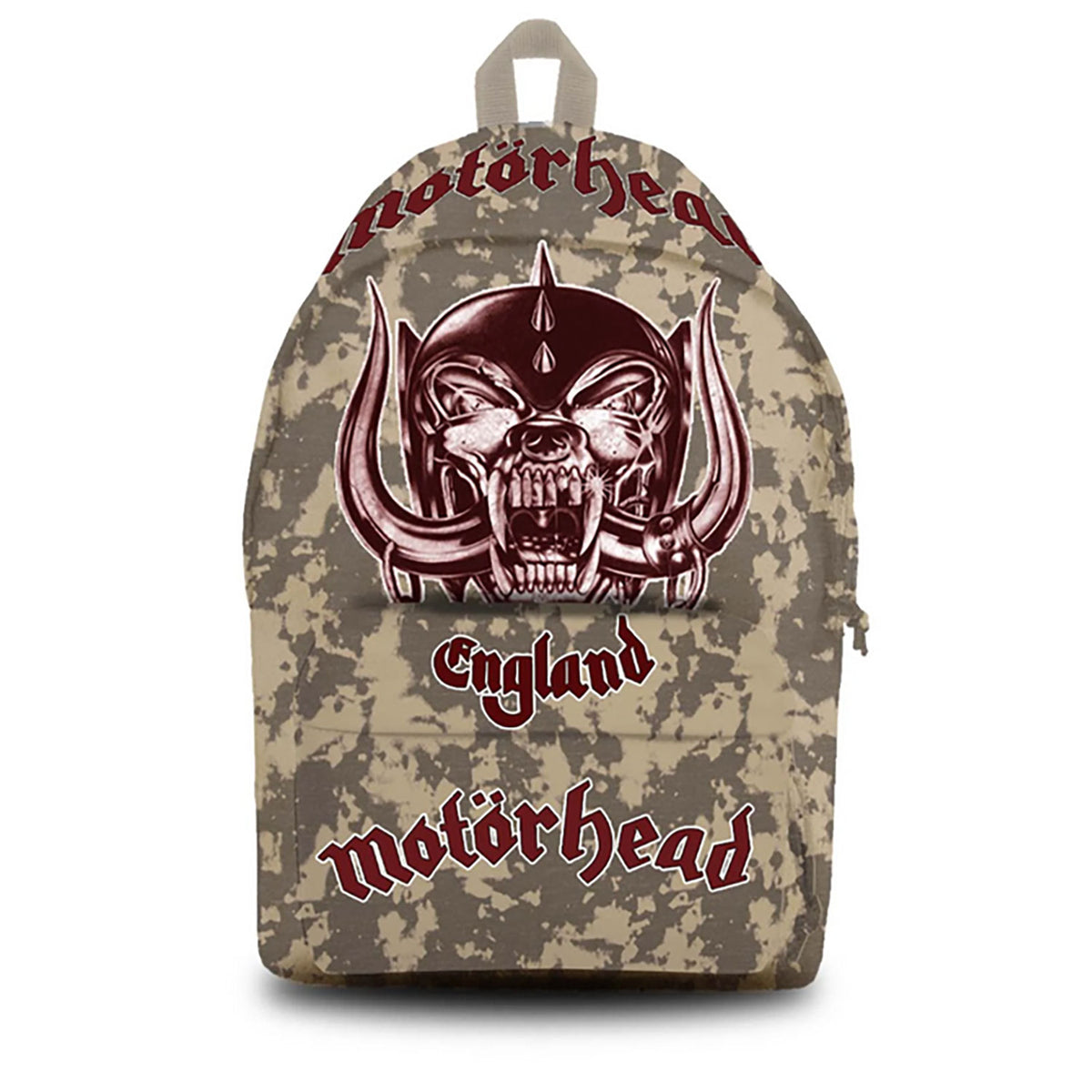 Motorhead England White Daypack Backpack Front