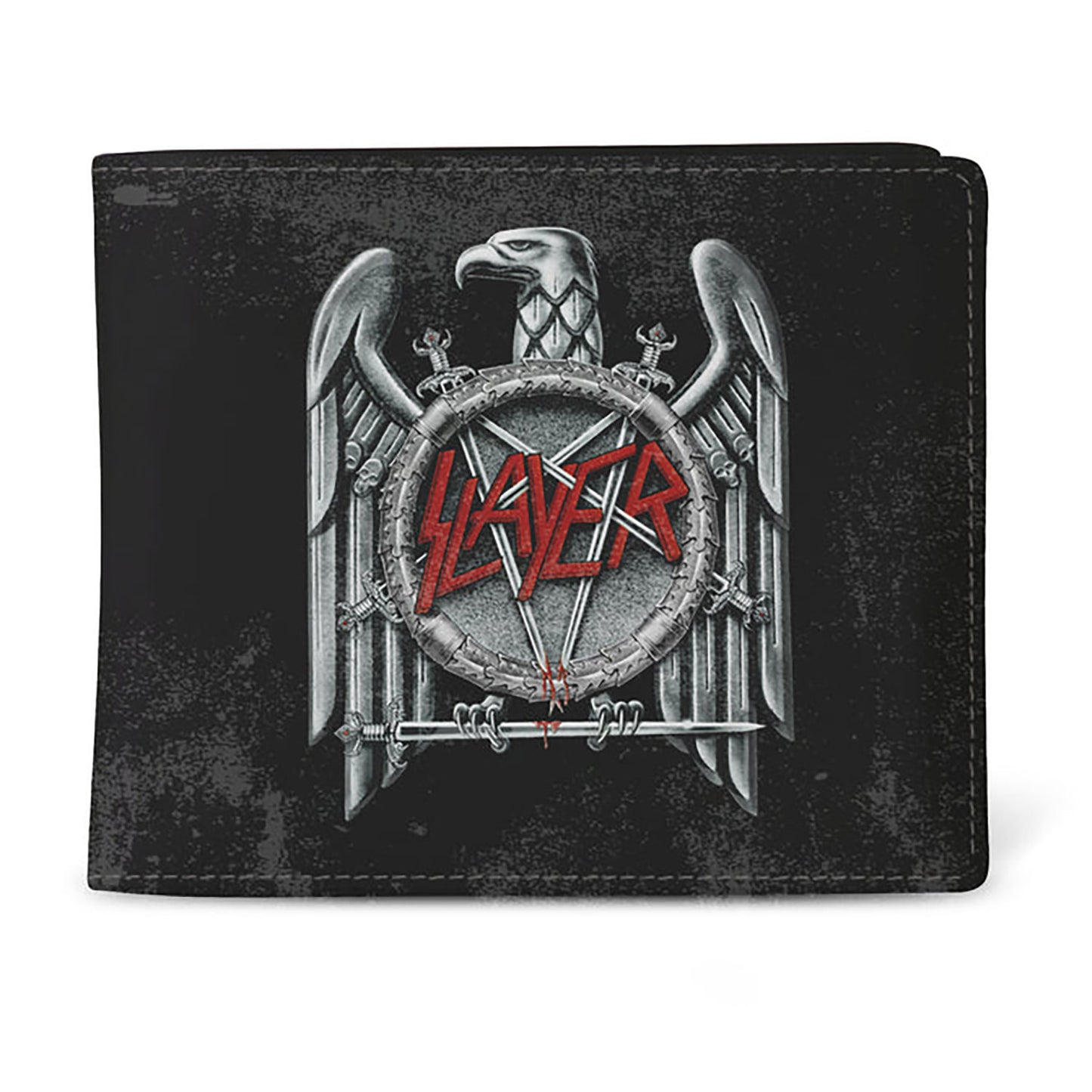 Slayer Silver Eagle Bi-Fold Wallet Front