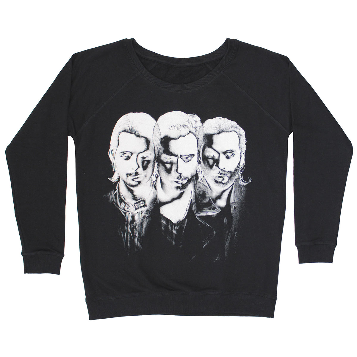 Swedish House Mafia Photo Negative On Black Crewneck Sweatshirt Sweatshirt Front