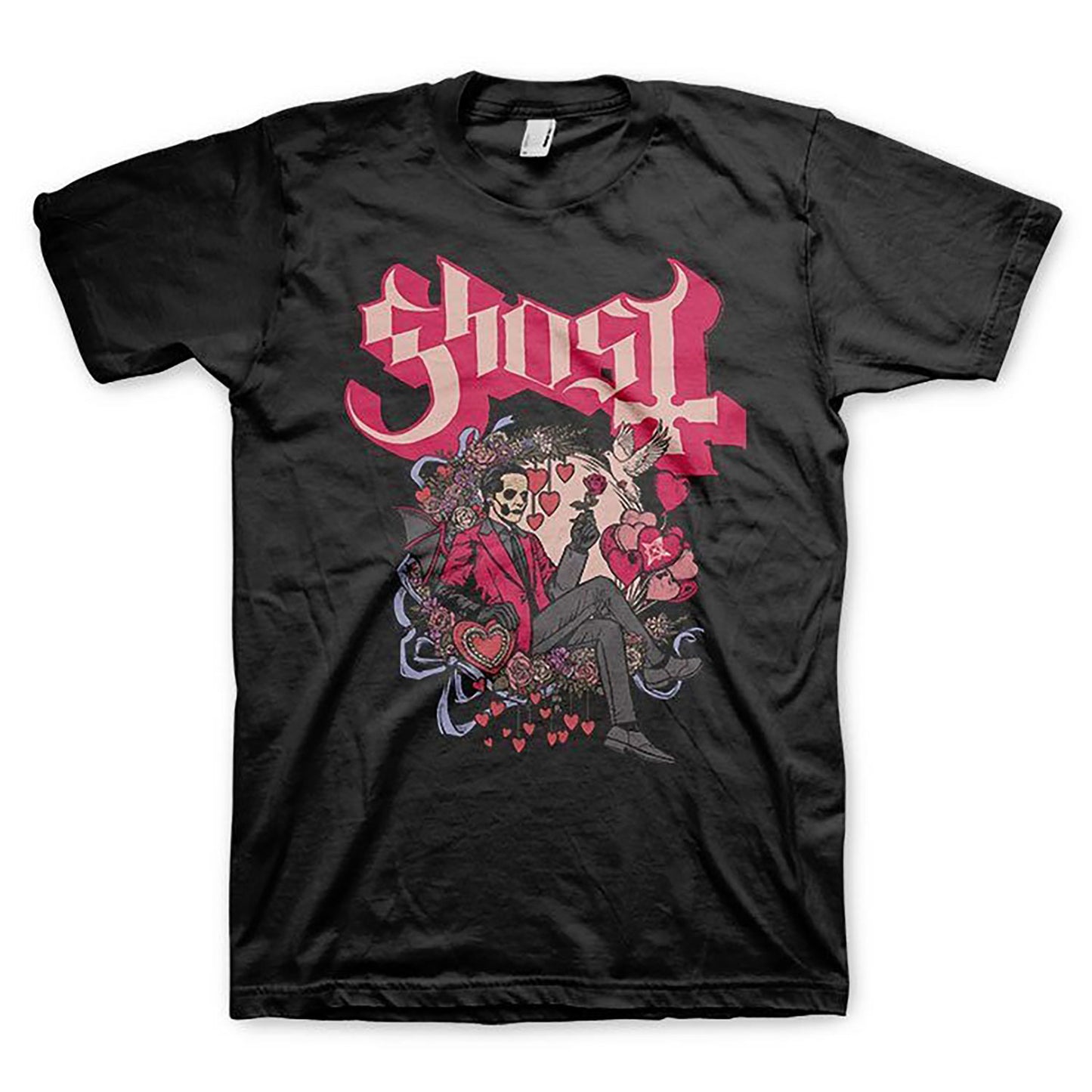 Ghost Valentine's Day Lounge T-shirt Front