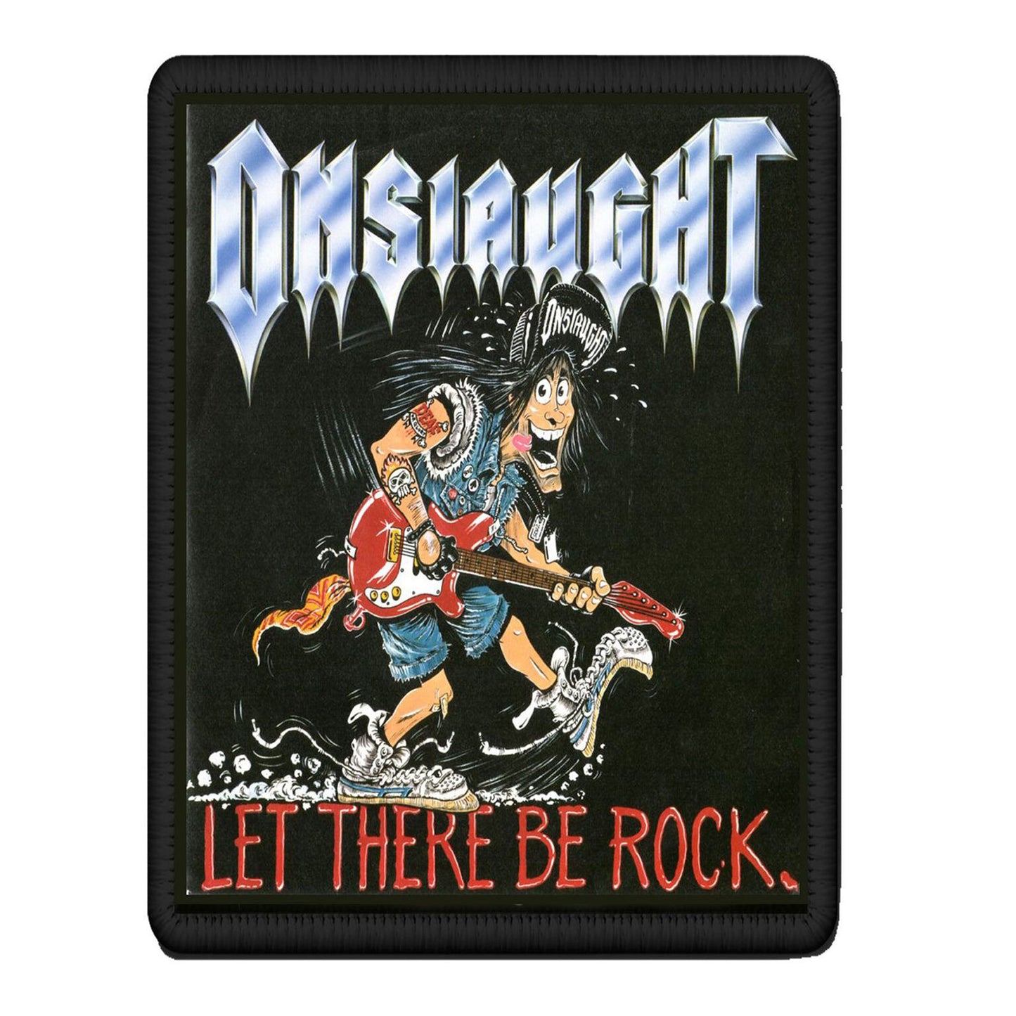 Onslaught Let There Be Rock Embroidered Patch Front