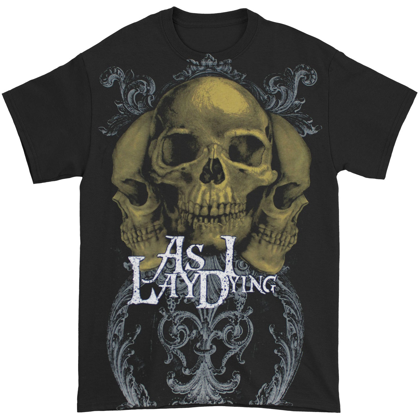 As I Lay Dying Triple Skulls T-shirt Front
