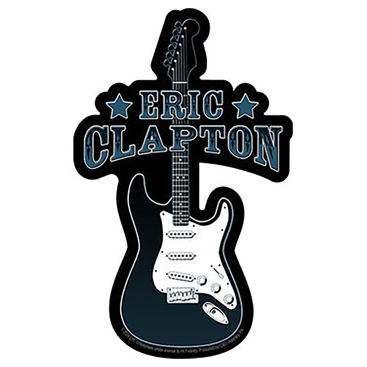 Eric Clapton Black Guitar Sticker Front