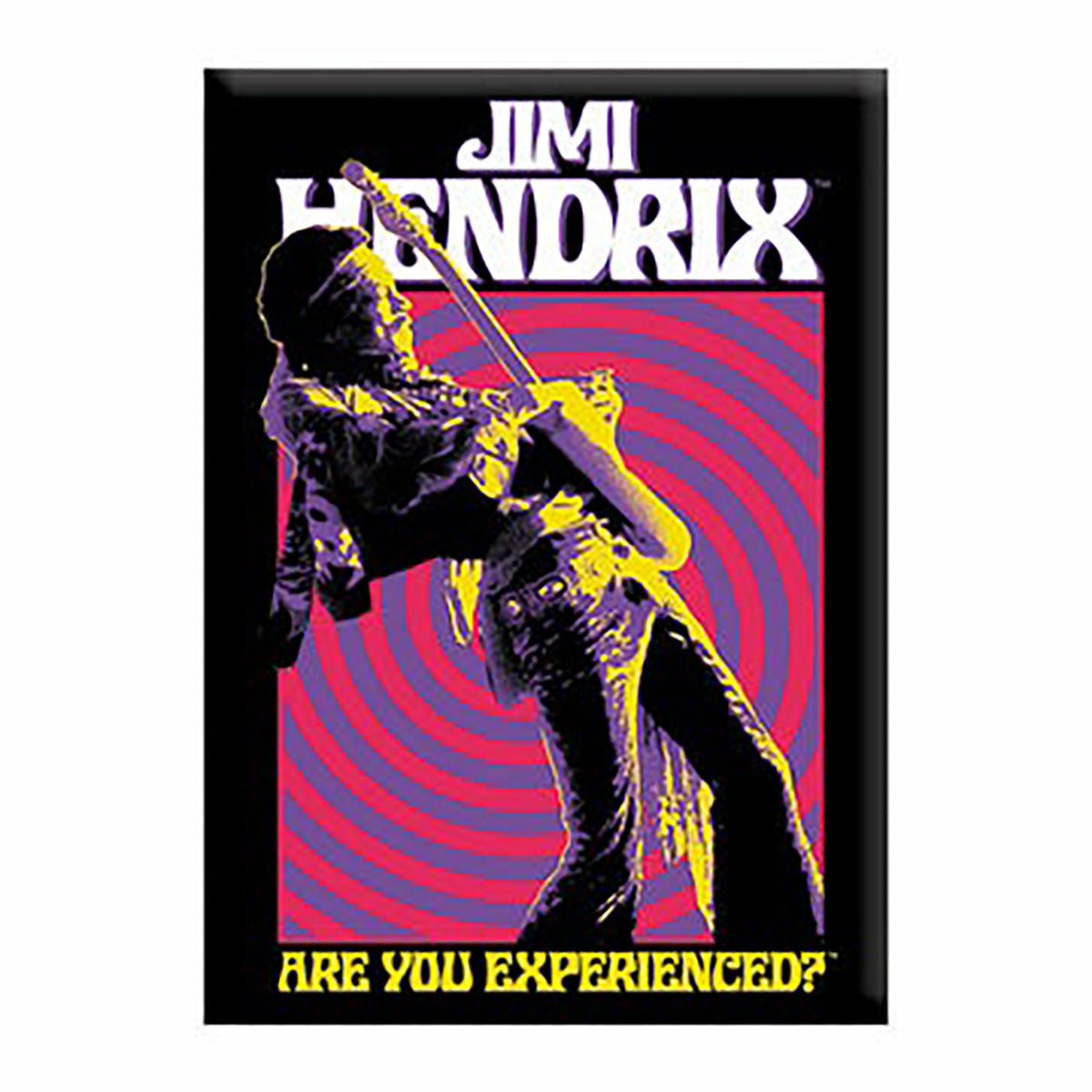 Jimi Hendrix Trippy Swirl Magnet Front