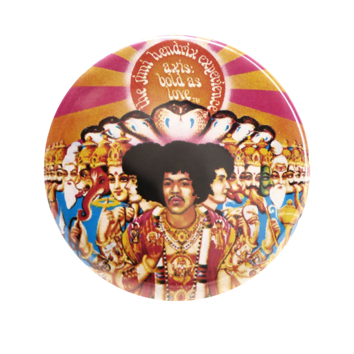 Jimi Hendrix Bold As Love Button Front