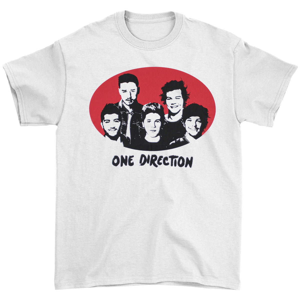 One Direction Red Oval T-shirt Front