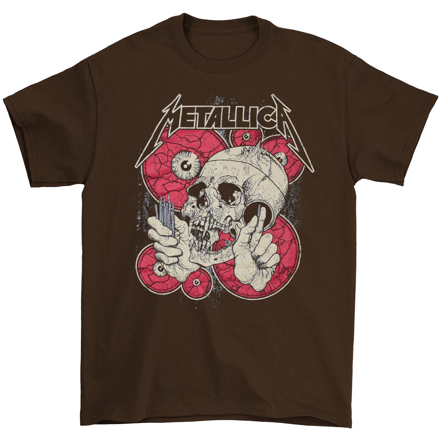Metallica Shortest Straw Skull T-shirt Front