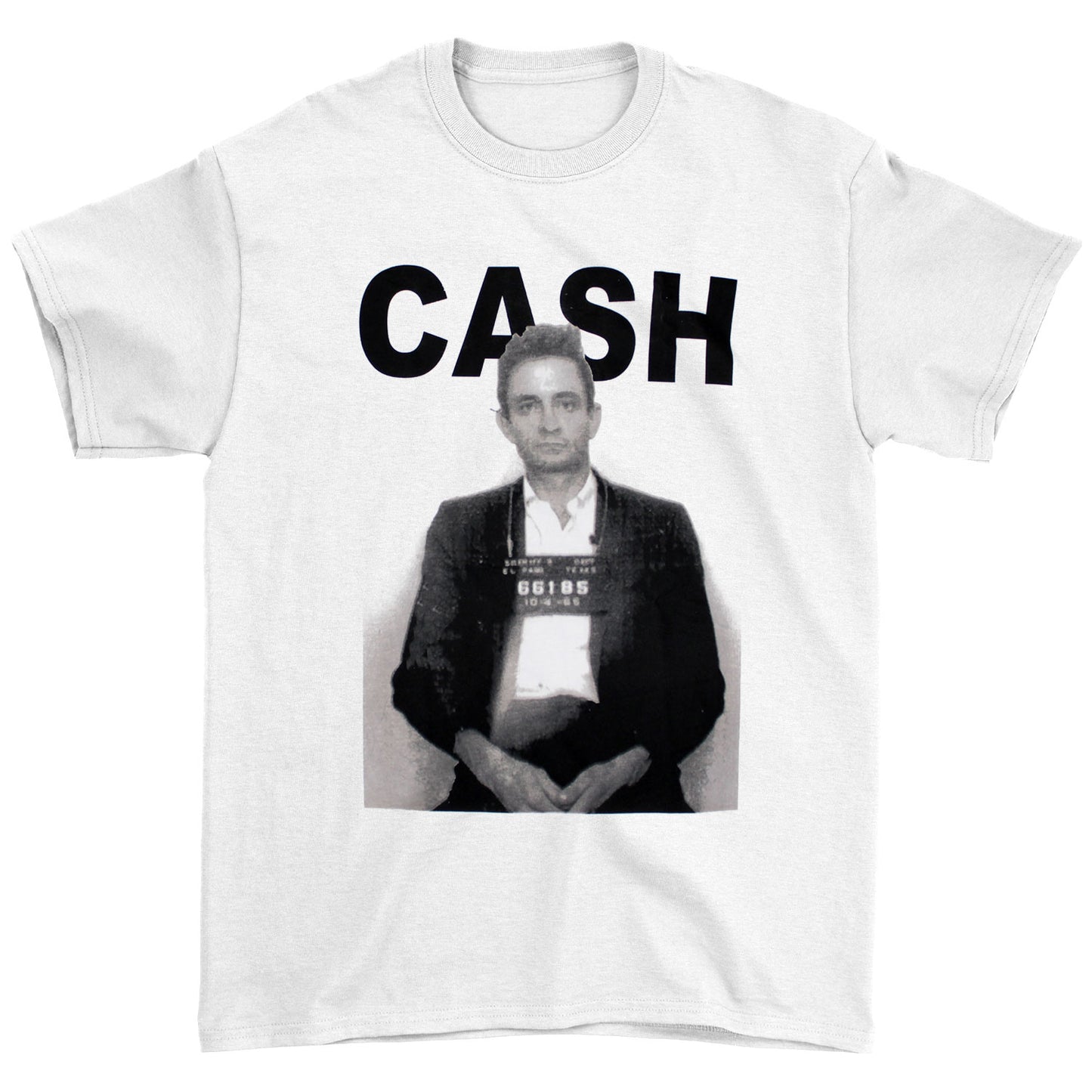 Johnny Cash Mugshot T-shirt Front