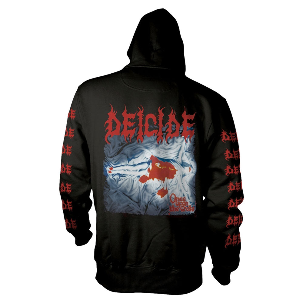 Deicide Once Upon The Cross Hooded Sweatshirt Back
