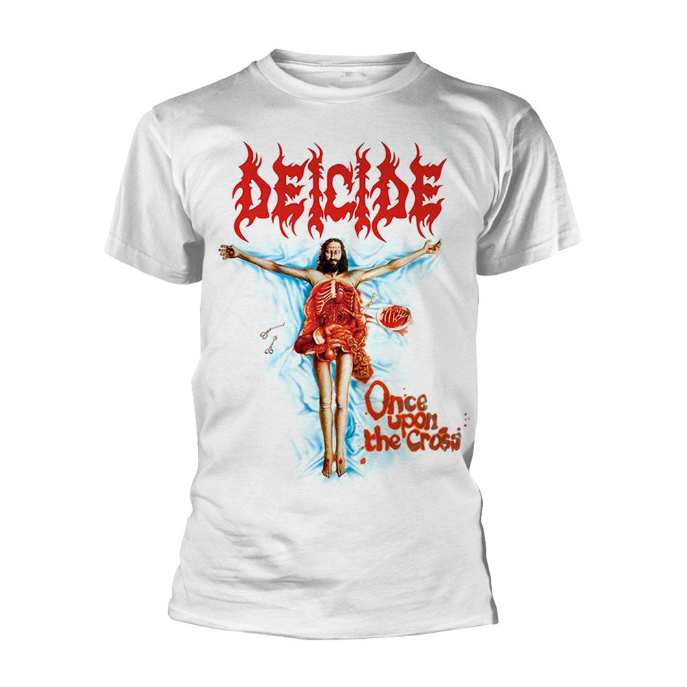 Deicide Once Upon The Cross (white) T-shirt Front