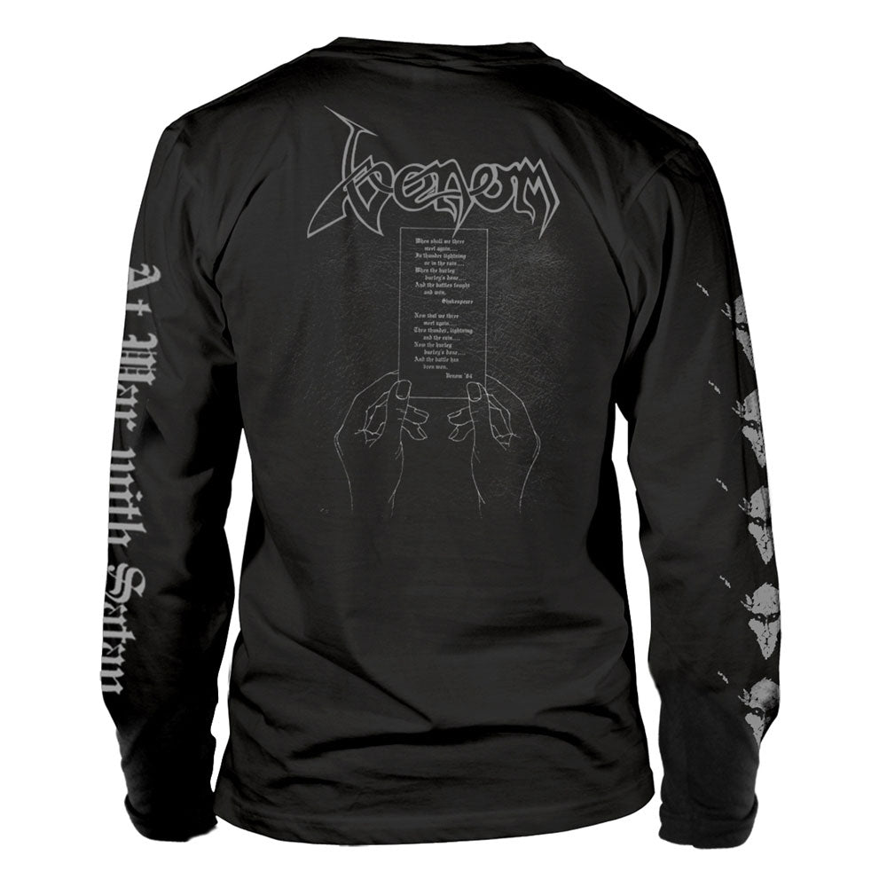 Venom At War With Satan Long Sleeve Back